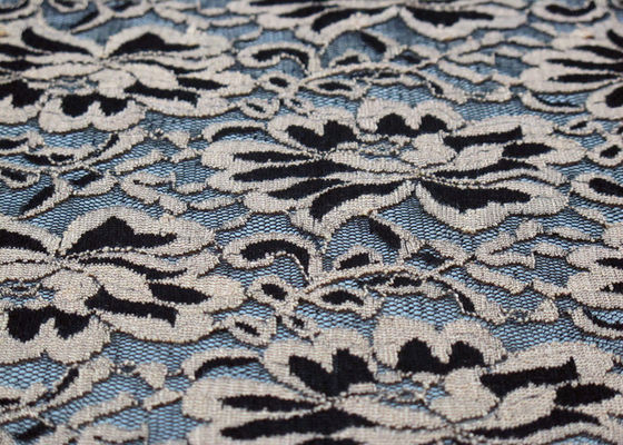 Tela elástica do laço da tenacidade alta do roupa interior, tela CY-LW0790 do laço da flor