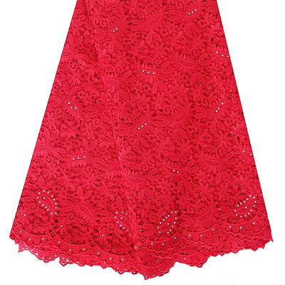 F50264 disesuaikan 51-52 &quot;polyester dress making kain guipure bordir renda Dijual