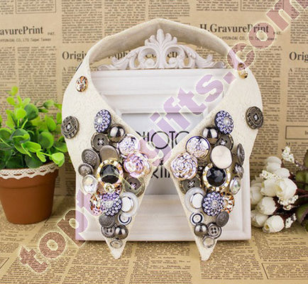 2013 mới đính cườm cổ áo tinh thể đường viền cổ áo thời trang