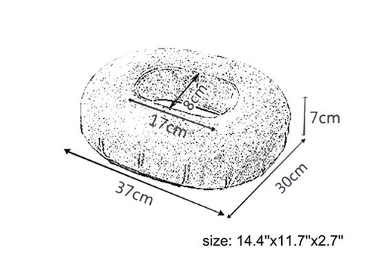 Oval Persegi portabel Gel Seat Cushion Bantal Donut Untuk Wasir