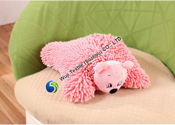 प्यारा कार्टून सेनील Microfiber तकिया, आराम के लिए लाल गुलाबी सोफे तकिया
