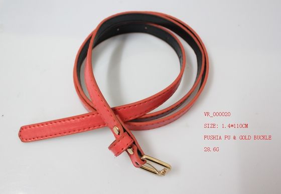 поясы PU ткани способа 1.4cm для женщин с золотом и розовым золотом buckle