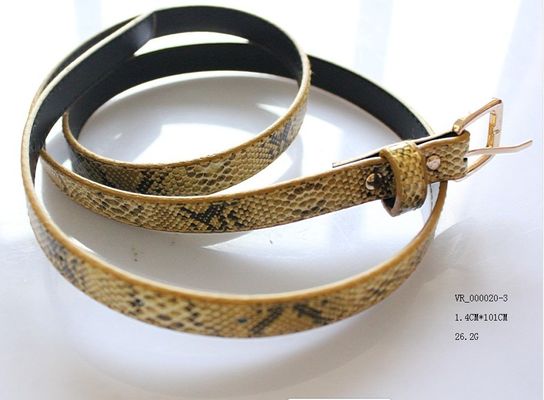 поясы PU ткани способа 1.4cm для женщин с золотом и розовым золотом buckle