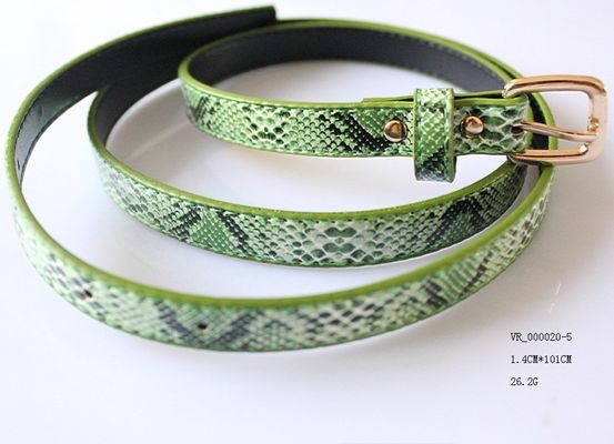 поясы PU ткани способа 1.4cm для женщин с золотом и розовым золотом buckle
