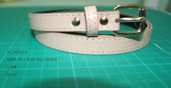 поясы PU ткани способа 1.4cm для женщин с золотом и розовым золотом buckle