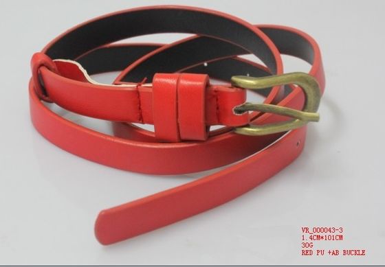 Correias VERMELHAS personalizadas do plutônio de pano para a correia costurando do roxo do plutônio da largura 1.4cm da mulher