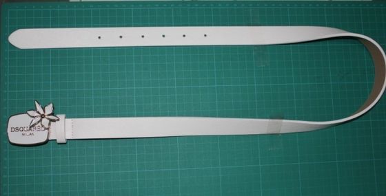 Special buckle cloth belts for women , 3.5cm white PU belt