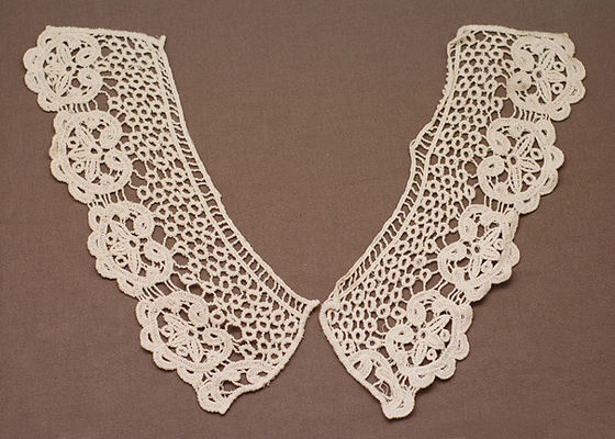 Cotton Hand ivory Peter Pan Crochet Lace Clothes Collar Motif