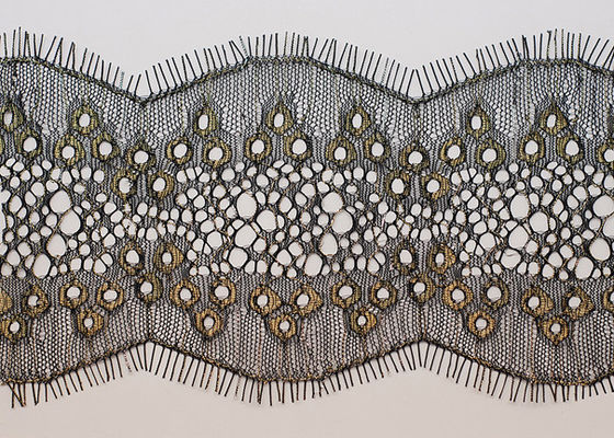 Vestidos de muñeca de OEM decorativos pestaña marrón de algodón puede recortar tejido de encaje