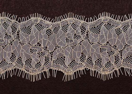 Witte Kledingaccessoires wimper, Polyester kant Trim stof