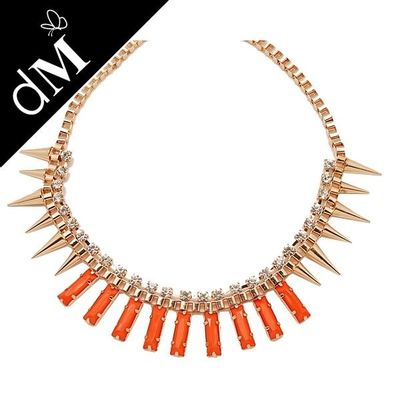 Moda tıknaz boncuklu metal saplamalar (JNL0132) ile el işi kolye takı