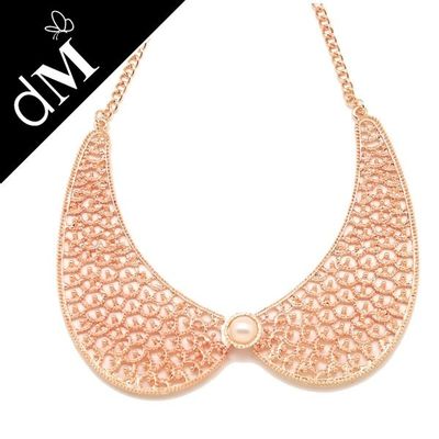 Elegant & unique fashion design guangdong gold metal handcrafted necklaces 2013 (JNL0138)