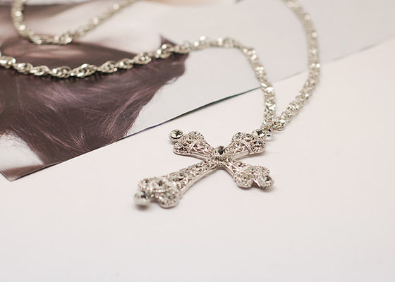 Moda Biżuteria Rhinestone krzyżowe Woemen Ręcznie Naszyjniki (JNL0007)