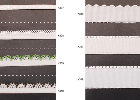 মহিলা গার্মেন্টস জুতার হোয়াইট ওয়াইড stretchy ইলাস্টিক জরি পটি ব্যান্ড