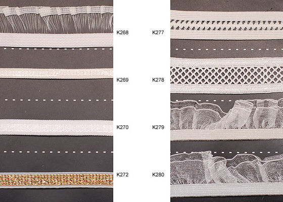 গার্মেন্টস জন্য হোয়াইট তারযুক্ত কাস্টম নিছক ইলাস্টিক জরি পটি