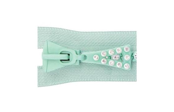 Class diamentowe Zamki Close-end z jednym kryształkami, Taśma bawełniana