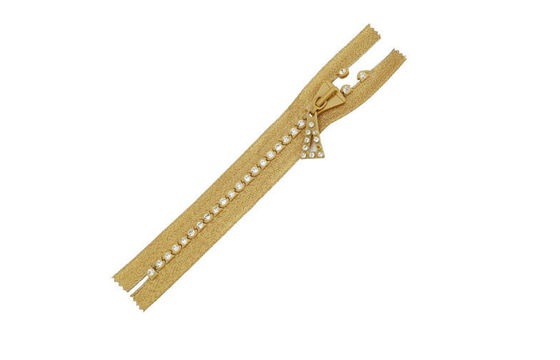 環境に優しい 10# は下着、ブラのための単一の割れ目のダイヤモンドのジッパーを着色しました