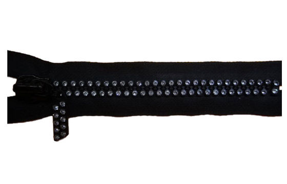 ピンク 5# はブラ、服、衣服のための近い端が付いているダイヤモンドの割れたジッパーを選抜します