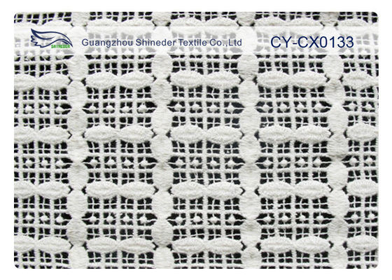 120cm Width Embroidered Lace Fabric , Fancy Lace Fabric CY-CX0133