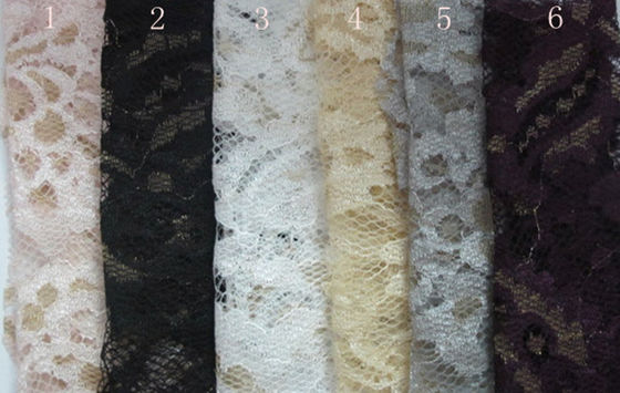 Tela metálica elástica del cordón de la ropa interior/tela atada del cordón del telar jacquar