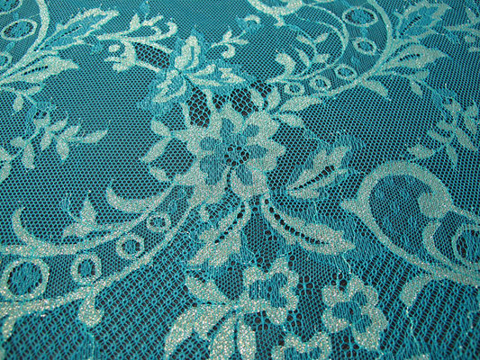 ผ้าไนลอนสีเขียวผ้ายืดถักนิตติ้งสำหรับเสื้อผ้า