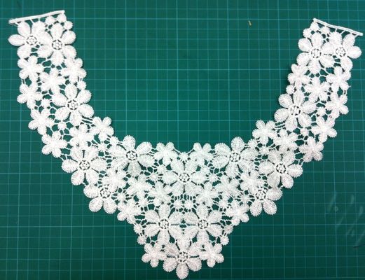 ผ้าฝ้ายปกแม่ลายเสื้อผ้าสำหรับเสื้อผ้า 35cm X 25 ซมปกลูกไม้ที่ถอดออกได้