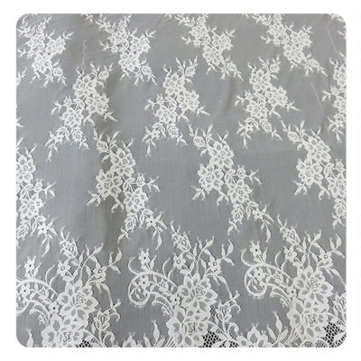 Đẹp màu trắng lông mi Nylon Elastic Lace Trim / trang trí Lace Trim