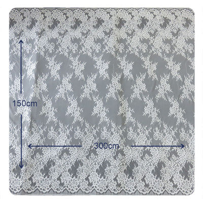 Đẹp màu trắng lông mi Nylon Elastic Lace Trim / trang trí Lace Trim