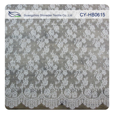 ดอกไม้สีขาวตัดเย็บผ้าขนตา Trim สำหรับชุดเจ้าสาวสำหรับคู่แต่งงาน