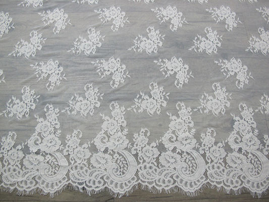 Tessuto nuziale della disposizione del pizzo del cotone legato con corde per i vestiti da sposa CY-HB0478