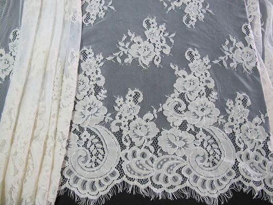 Tessuto nuziale della disposizione del pizzo del cotone legato con corde per i vestiti da sposa CY-HB0478