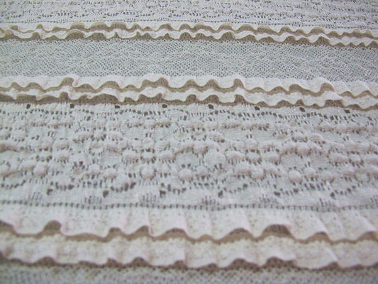 Multilayer Bridal Stretch Lace Trim Vải Sinh Thái Thân Thiện 50 &#39;&#39; -52 &#39;&#39; CY-LW0182