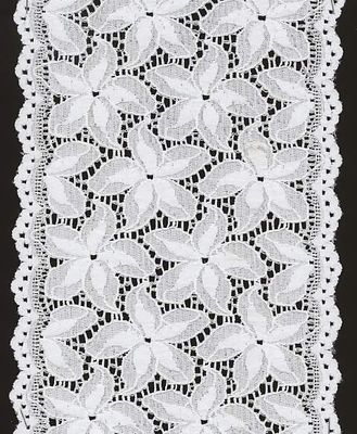 Teste padrão de flor decorativo branco da guarnição do laço no vários tamanho e teste padrão de flor