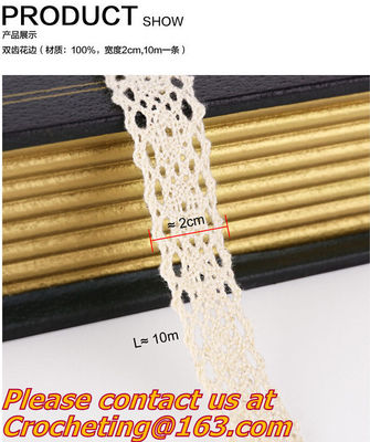 elegantes handgemachtes Handwerk des Yard 4.8-5cm Breite 10/Los DIY häkelte Spitzeordnung für Kleider