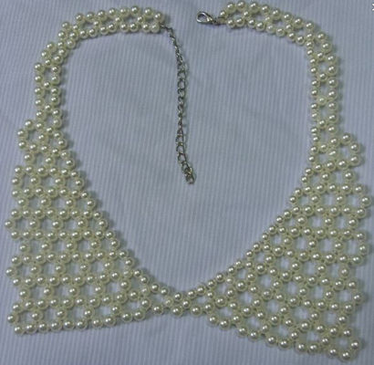 Manual neckline Champagne Pearls Embellished Removable Fake Beading Collar