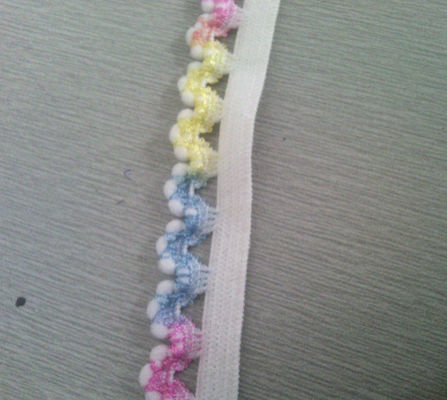 Webbing Multicolor белого причудливого шнурка эластичный на багаж/одежда 1.3cm
