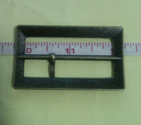 কলাই Gunmetal স্কয়ার কাপড় বেল্ট বক্ল, জিন্স ব্যাগ দস্তা সামরিক ফিতে