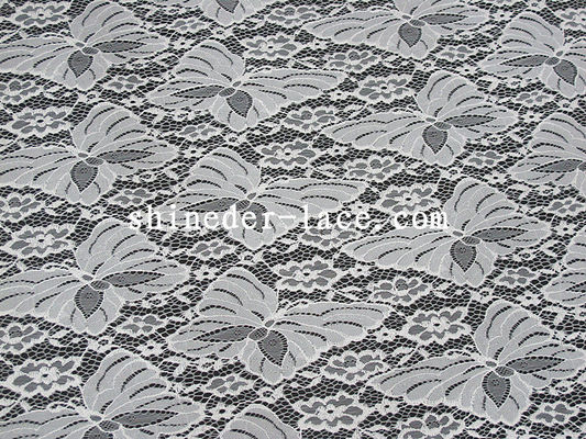 การออกแบบผีเสื้อสีขาวผ้าไนลอนผ้า Jacquard Technics สำหรับชุด SYD-0179