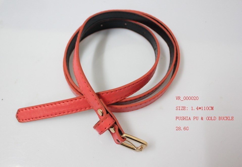 поясы PU ткани способа 1.4cm для женщин с золотом и розовым золотом buckle