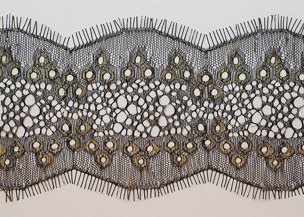 Vestidos de muñeca de OEM decorativos pestaña marrón de algodón puede recortar tejido de encaje