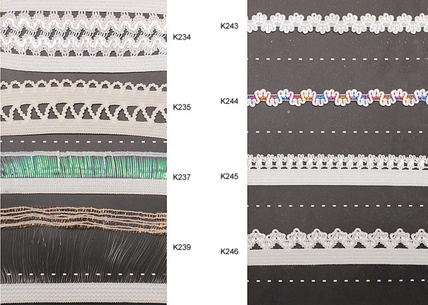 Lady Clothes Bag Colored Cotton Woven Elastic Lace Ribbon