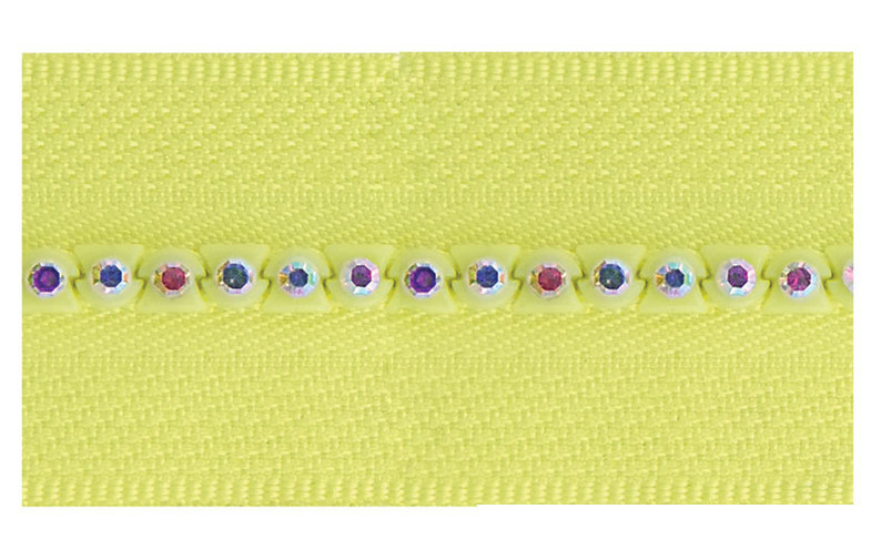 चमक सजावटी डायमंड के साथ जिपर स्फटिक स्लाइडर रंगीन # 5