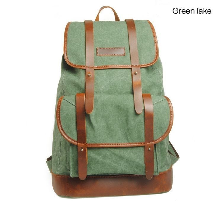 남자 여자를 위한 새로운 유럽식 피복 Schoolbag 화포 여행 어깨 책가방 부대