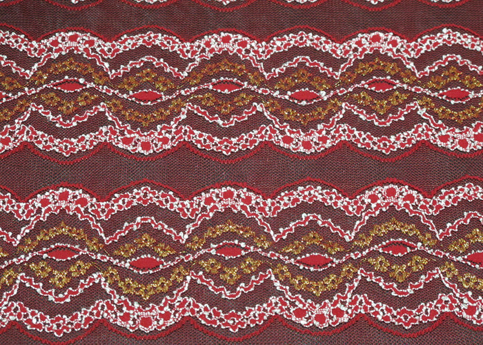 ชุดชั้นใน Elastic Metallic Eyelet Lace Fabric, Anti-Static และ Multi Coloured