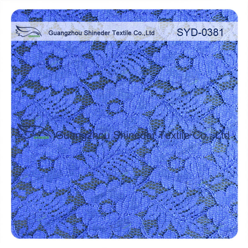 ฤดูร้อนเปิด Indigo Blue Corded Lace ผ้า, ผ้าลูกไม้ Floral ลูกไม้